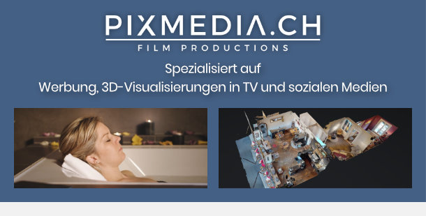 PIXMEDIA.CH | 3D-Viisualisierungen, Film und Werbung